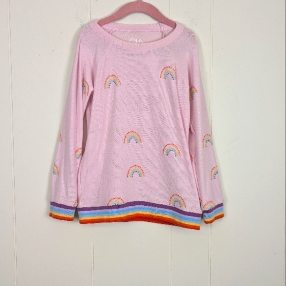 Chaser Pink Rainbow Long Sleeve Tee Shirt